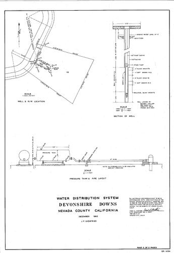 Click to see Devonshire Downs Water System, 1962 of Allan Beeson Survey Maps Book ER