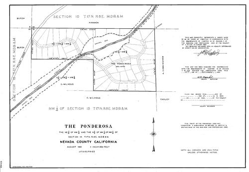 Click to see The Ponderosa, 1961 of Allan Beeson Survey Maps Book ER