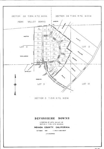 Click to see Devonshire Downs, 1961 of Allan Beeson Survey Maps Book ER