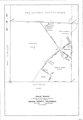 Click to see Oakie Ranch, 1962 of Allan Beeson Survey Maps Book ER