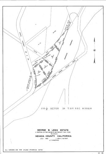 Click to see George B. Legg Estate, 1963 of Allan Beeson Survey Maps Book ER