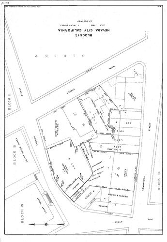 Click to see Nevada City Block 17, 1963 of Allan Beeson Survey Maps Book ER