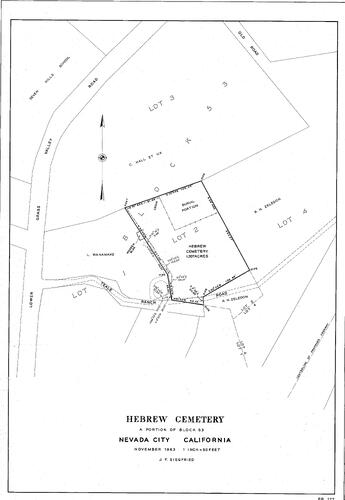 Click to see Hebrew Cemetery, 1963 of Allan Beeson Survey Maps Book ER