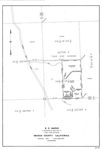 Click to see R. E. Barns, 1964 of Allan Beeson Survey Maps Book ER