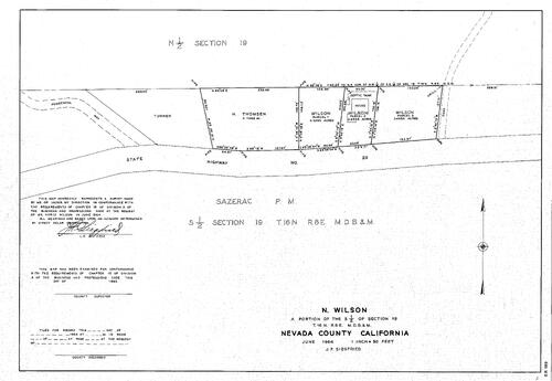Click to see N. Wilson, 1964 of Allan Beeson Survey Maps Book ER