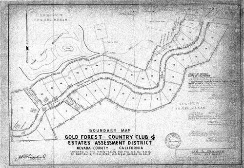Click to see Gold Forest Country Club & Estates Assmt. Dist., of Allan Beeson Survey Maps Book ER