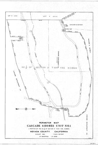 Click to see Cascade Shores Unit No. l, 1964 of Allan Beeson Survey Maps Book ER