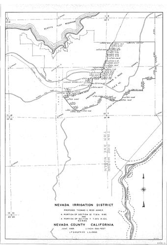 Click to see Nevada Irrigation District, 1965 of Allan Beeson Survey Maps Book ER
