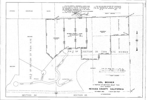 Click to see Sol Becker, 1964 of Allan Beeson Survey Maps Book ER