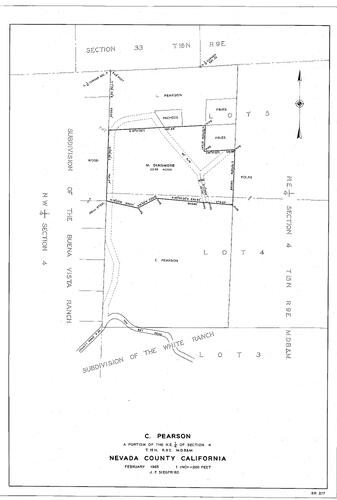 Click to see C. Pearson, 1965 of Allan Beeson Survey Maps Book ER