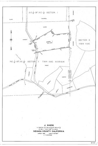 Click to see J. Shere, 1965 of Allan Beeson Survey Maps Book ER