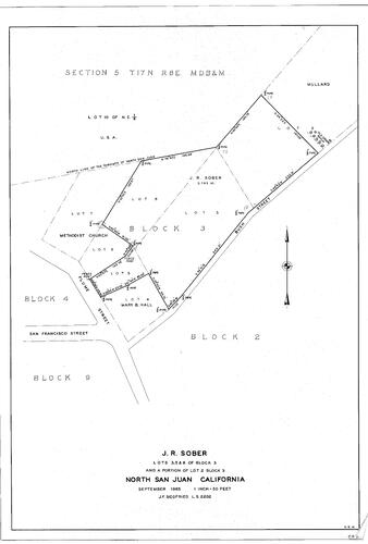 Click to see J. R. Sober, 1965 of Allan Beeson Survey Maps Book ER
