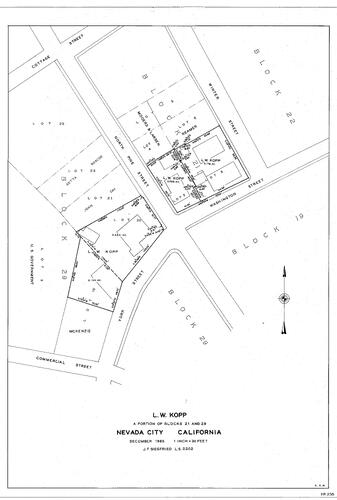 Click to see Nevada City Block 21 & 29, 1965 of Allan Beeson Survey Maps Book ER