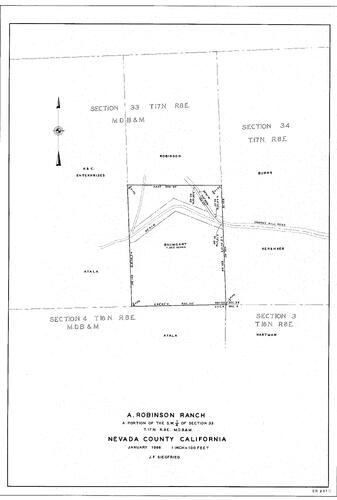 Click to see A. Robinson Ranch, 1966 of Allan Beeson Survey Maps Book ER