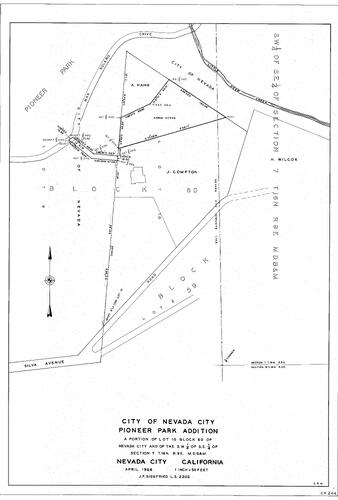 Click to see Pioneer Park Addition, 1966 of Allan Beeson Survey Maps Book ER