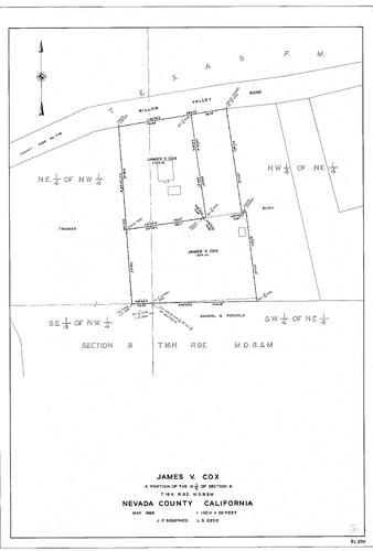 Click to see James V. Cox, 1966 of Allan Beeson Survey Maps Book ER
