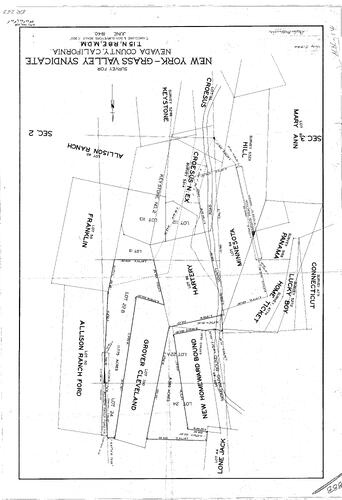 Click to see Survey for New York-Grass Valley Syndicate, 1940 of Allan Beeson Survey Maps Book ER