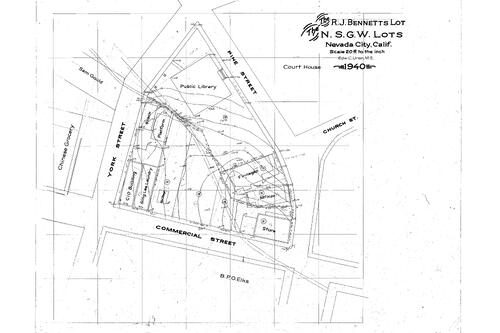 Click to see R. J. Bennetts Lot & N.S.G.W. lots,1940 of Allan Beeson Survey Maps Book ER
