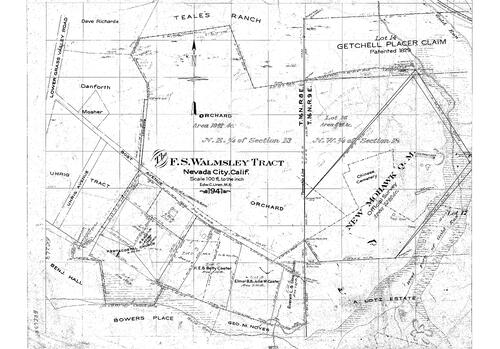 Click to see F. S. Walmsley Tract, Nevada City, 1941 of Allan Beeson Survey Maps Book ER