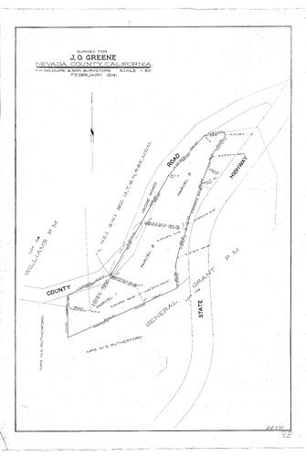 Click to see Survey for J. O. Green, 1941 of Allan Beeson Survey Maps Book ER