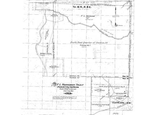 Click to see F. L. Henneman Tract, 1953 of Allan Beeson Survey Maps Book ER