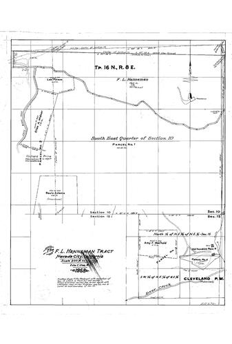 Click to see F. L. Henneman Tract, 1953 of Allan Beeson Survey Maps Book ER
