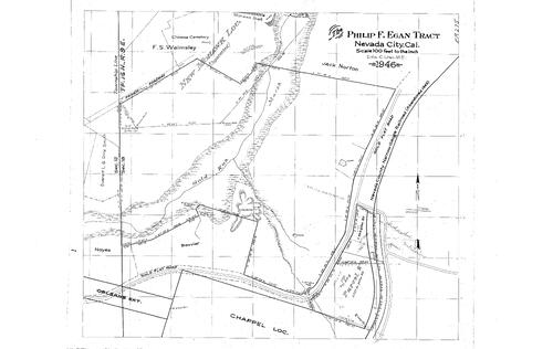 Click to see Philip F. Egan Tract, 1946 of Allan Beeson Survey Maps Book ER
