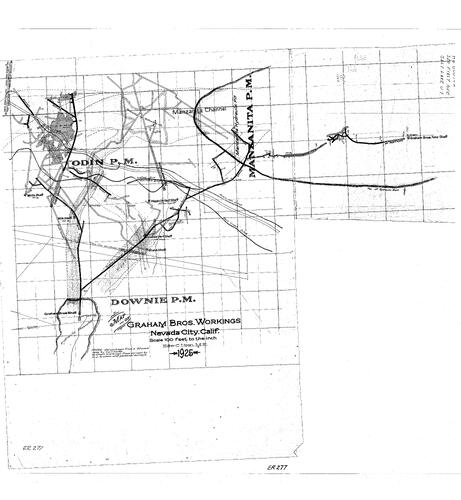 Click to see Graham Bros. Workings, 1925 of Allan Beeson Survey Maps Book ER