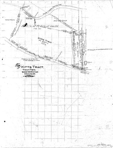 Click to see Kitts Tract (Town Talk), 1936 of Allan Beeson Survey Maps Book ER
