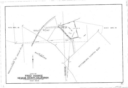 Click to see Survey for Fred Hawke, 1944 of Allan Beeson Survey Maps Book ER