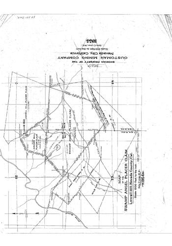 Click to see Swamp Angel Placer Claim, 1954 of Allan Beeson Survey Maps Book ER
