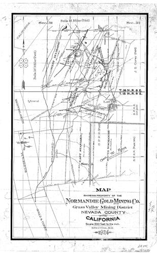 Click to see Normandie Gold Mining Co., 1924 of Allan Beeson Survey Maps Book ER