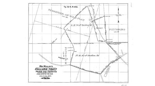 Click to see Wm. Wasley's Pollard Tract, 1953 of Allan Beeson Survey Maps Book ER
