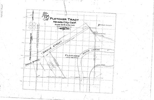 Click to see Pletcher Tract, 1927 of Allan Beeson Survey Maps Book ER