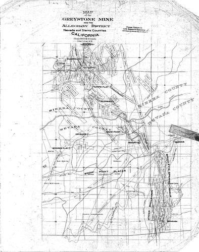 Click to see Greystone Mine, 1939 of Allan Beeson Survey Maps Book ER