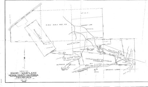 Click to see Survey for Idaho Maryland Co., 1942 of Allan Beeson Survey Maps Book ER