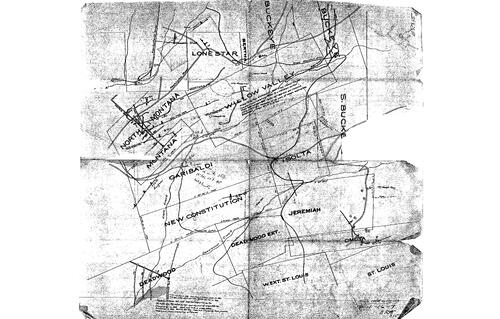 Click to see no title, no date of Allan Beeson Survey Maps Book ER