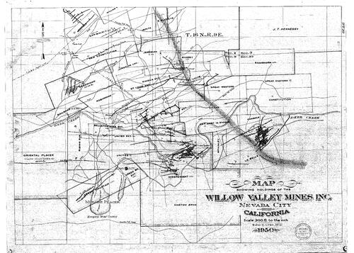 Click to see Willow Valley Mines Inc., 1950 of Allan Beeson Survey Maps Book ER
