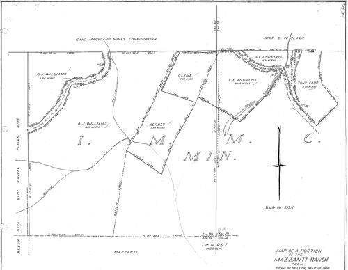 Click to see Mazzanti Ranch, 1936 of Allan Beeson Survey Maps Book ER