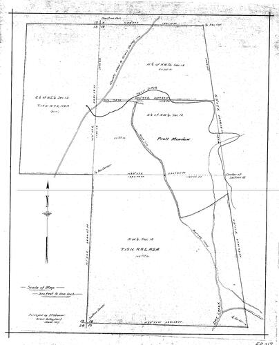 Click to see Pratt Meadow, 1917 of Allan Beeson Survey Maps Book ER
