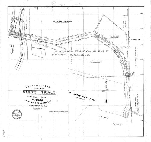 Click to see Bailey Tract plat, 1956 of Allan Beeson Survey Maps Book ER