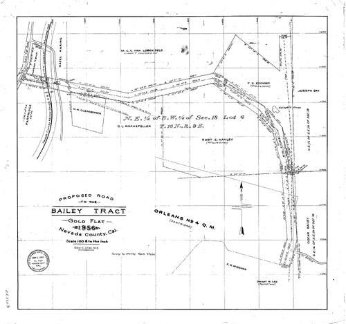 Click to see Bailey Tract, 1956 of Allan Beeson Survey Maps Book ER