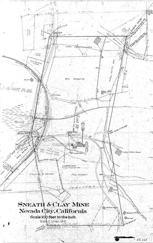 Click to see Sneath Clay Mine, 1948 of Allan Beeson Survey Maps Book ER