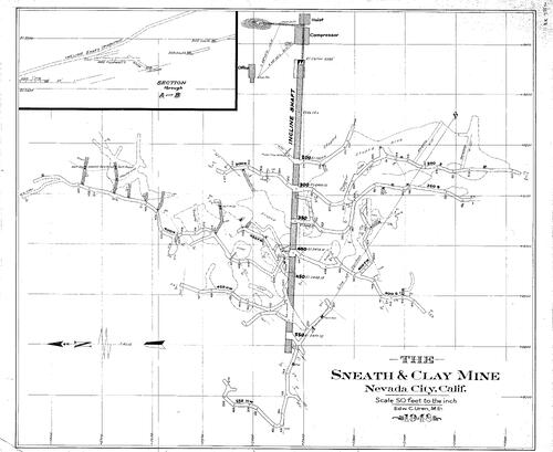 Click to see Sneath Clay Mine, 1948 of Allan Beeson Survey Maps Book ER
