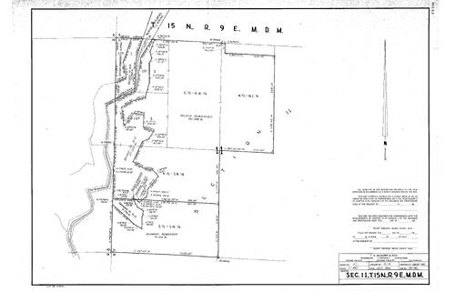 Click to see T15, R9, Section 11, 1964 of Allan Beeson Survey Maps Book ER
