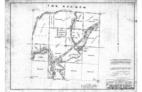 Click to see Record of Survey T15, R9, Sec. 23, 1964 of Allan Beeson Survey Maps Book ER