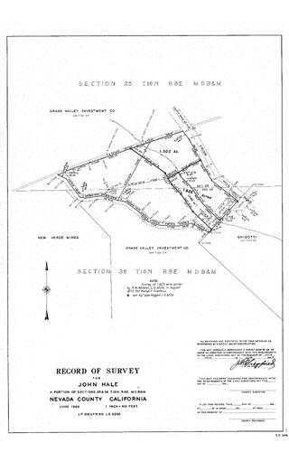Click to see Record of Survey for John Hale, 1966 of Allan Beeson Survey Maps Book ER