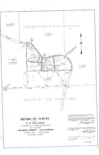 Click to see Record of Survey for E. R. Dallman, 1966 of Allan Beeson Survey Maps Book ER