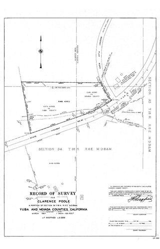 Click to see Record of Survey for Clarence Poole, 1967 of Allan Beeson Survey Maps Book ER