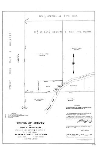 Click to see Record of Survey for John R. Skoverski of Allan Beeson Survey Maps Book ER